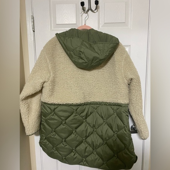 Gap/Old navy Hooded Sherpa Quilted Hybrid Coat for Women - Picture 3 of 5